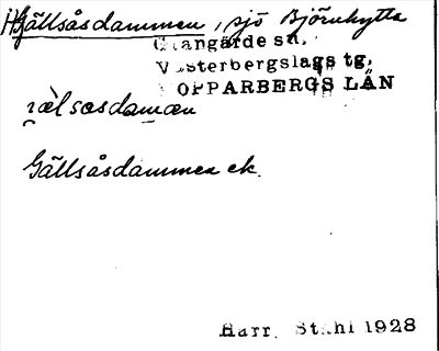 Bild på arkivkortet för arkivposten Hjällsåsdammen