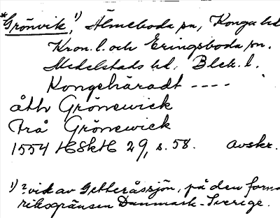 Bild på arkivkortet för arkivposten *Grönvik