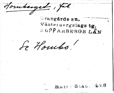 Bild på arkivkortet för arkivposten Hornberget