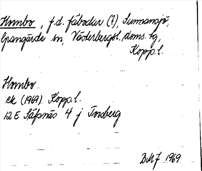 Bild på arkivkortet för arkivposten Hornbo