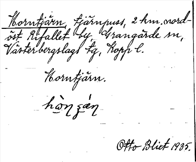 Bild på arkivkortet för arkivposten Horntjärn
