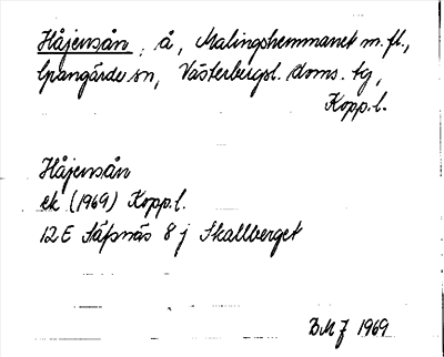 Bild på arkivkortet för arkivposten Håjensån