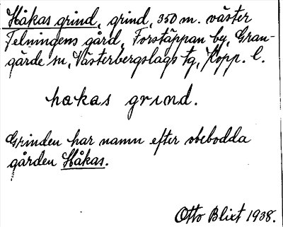 Bild på arkivkortet för arkivposten Håkas grind