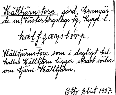 Bild på arkivkortet för arkivposten Hälltjärnstorp