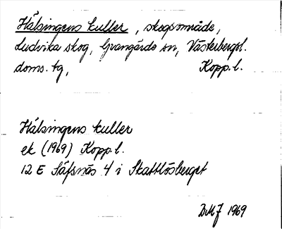 Bild på arkivkortet för arkivposten Hälsingens kuller