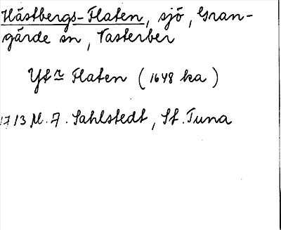 Bild på arkivkortet för arkivposten Hästbergs-Flaten