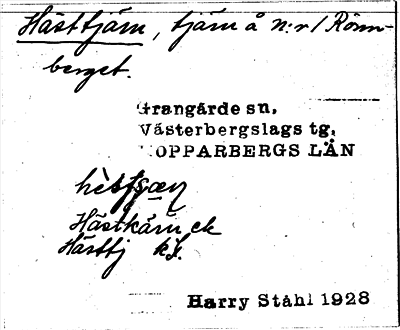 Bild på arkivkortet för arkivposten Hästtjärn