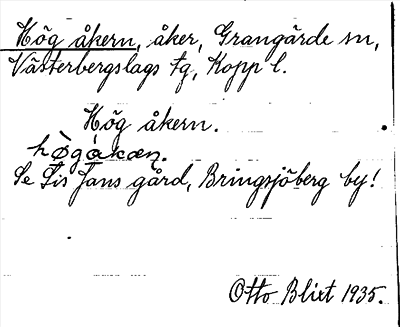 Bild på arkivkortet för arkivposten Hög åkern, se Lis Jans gård