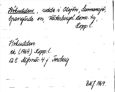Bild på arkivkortet för arkivposten Hökudden