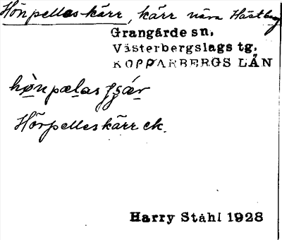 Bild på arkivkortet för arkivposten Hönpelles kärr