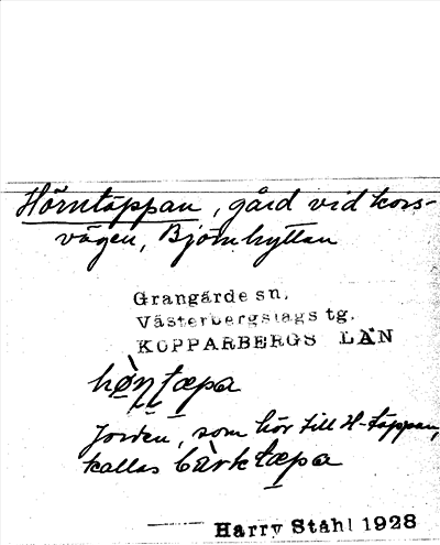 Bild på arkivkortet för arkivposten Hörntäppan