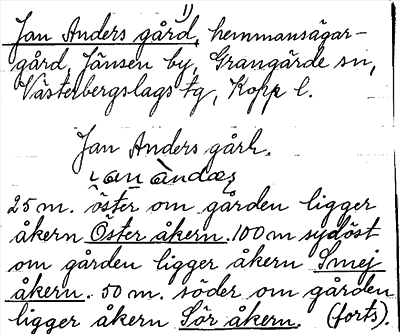 Bild på arkivkortet för arkivposten Jan Anders gård