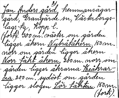 Bild på arkivkortet för arkivposten Jan Anders gård