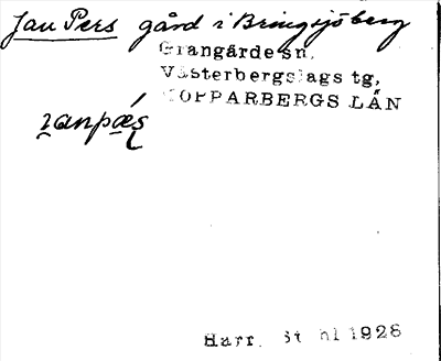Bild på arkivkortet för arkivposten Jan Pers