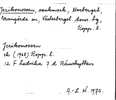Bild på arkivkortet för arkivposten Jerikomossen