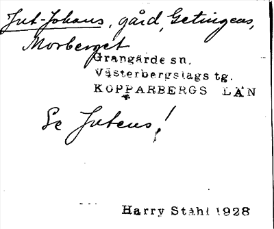 Bild på arkivkortet för arkivposten Jut-Johans