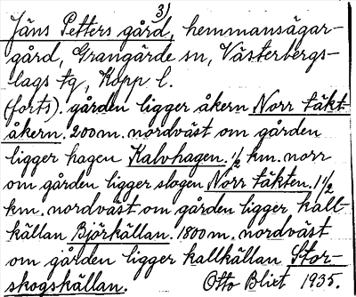 Bild på arkivkortet för arkivposten Jäns Petters gård