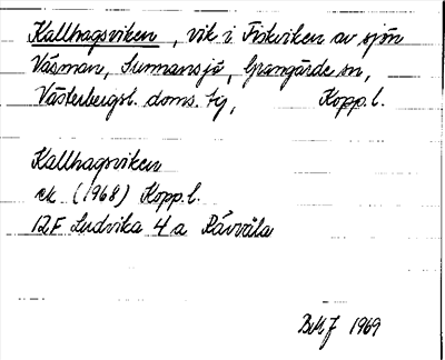 Bild på arkivkortet för arkivposten Kallhagsviken
