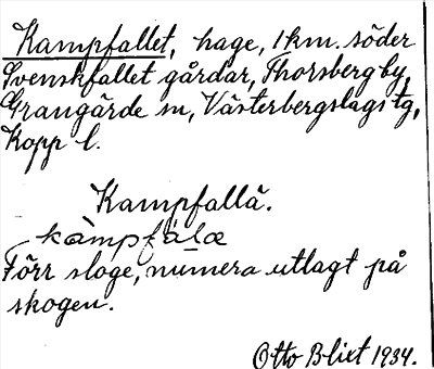 Bild på arkivkortet för arkivposten Kampfallet