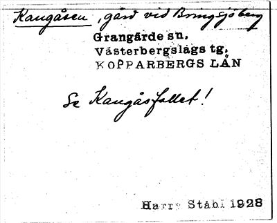 Bild på arkivkortet för arkivposten Kangåsen