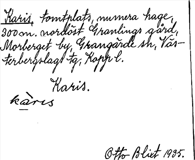 Bild på arkivkortet för arkivposten Karis