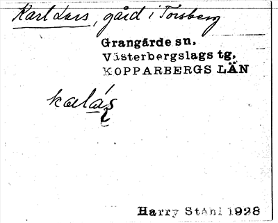 Bild på arkivkortet för arkivposten Karl Lars