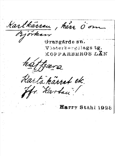 Bild på arkivkortet för arkivposten Karlkärren