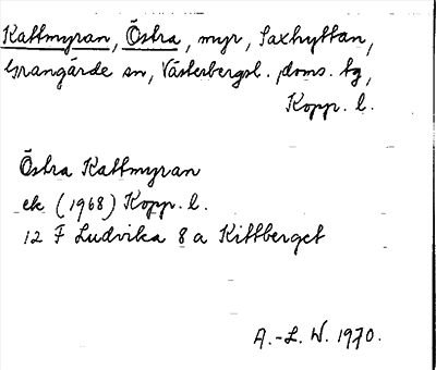 Bild på arkivkortet för arkivposten Kattmyran, Östra