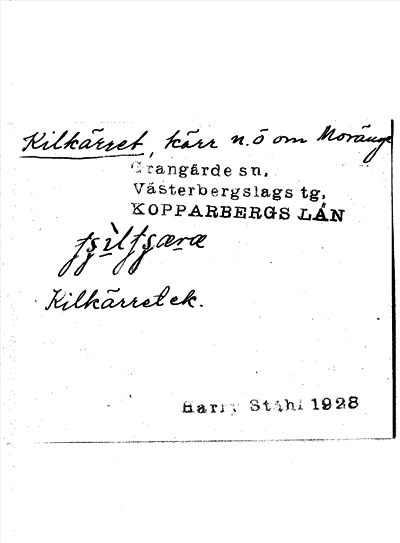 Bild på arkivkortet för arkivposten Kilkärret