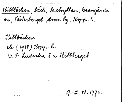 Bild på arkivkortet för arkivposten Kittbäcken