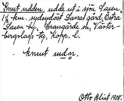 Bild på arkivkortet för arkivposten Knut udden