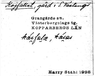 Bild på arkivkortet för arkivposten Kojfallet