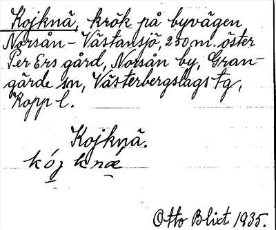Bild på arkivkortet för arkivposten Kojknä