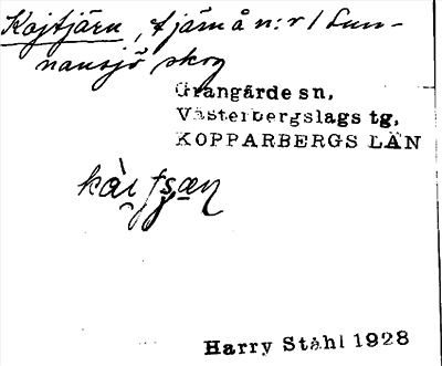 Bild på arkivkortet för arkivposten Kojtjärn