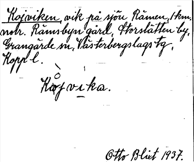 Bild på arkivkortet för arkivposten Kojviken