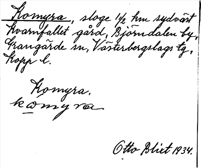 Bild på arkivkortet för arkivposten Komyra