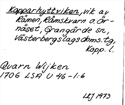 Bild på arkivkortet för arkivposten Kopparhyttviken