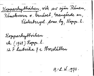 Bild på arkivkortet för arkivposten Kopparhyttviken