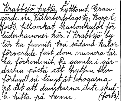 Bild på arkivkortet för arkivposten Krabbsjö hytta