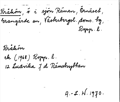 Bild på arkivkortet för arkivposten Kråkön