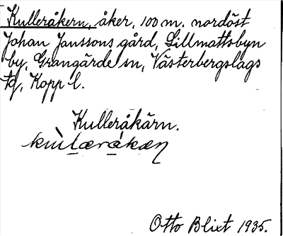 Bild på arkivkortet för arkivposten Kulleråkern