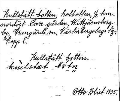 Bild på arkivkortet för arkivposten Kullstätt botten