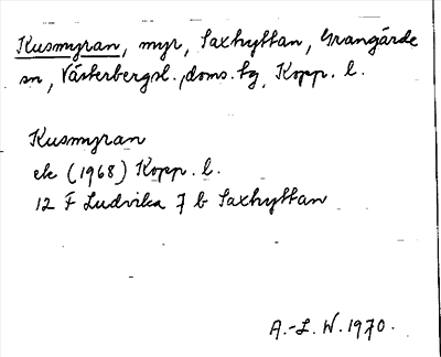 Bild på arkivkortet för arkivposten Kusmyran