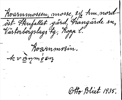 Bild på arkivkortet för arkivposten Kvarnmossen