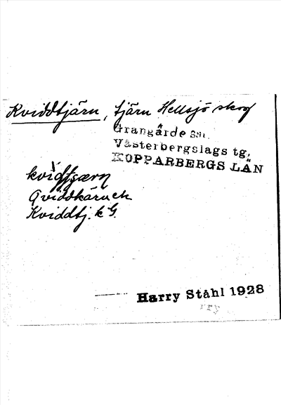 Bild på arkivkortet för arkivposten Kviddtjärn
