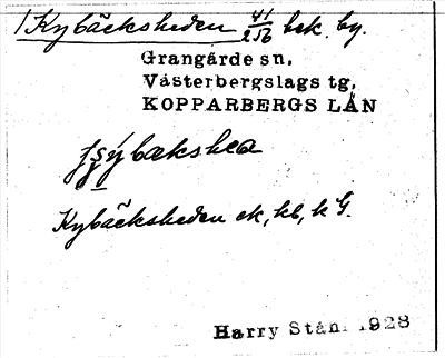 Bild på arkivkortet för arkivposten Kybäcksheden