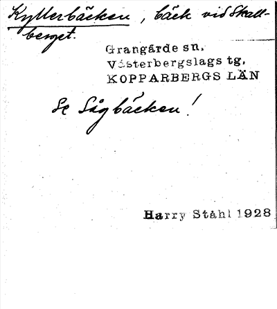 Bild på arkivkortet för arkivposten Kyllerbäcken