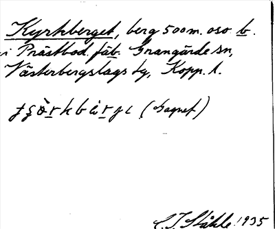 Bild på arkivkortet för arkivposten Kyrkberget