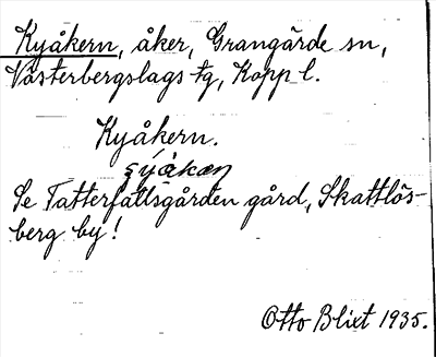 Bild på arkivkortet för arkivposten Kyåkern, se Tatterfallsgården gård