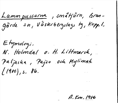 Bild på arkivkortet för arkivposten Lammpussarna